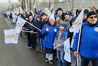 Спортсмены СШОР встретили финальный этап Эстафеты огня Зимней универсиады-2019